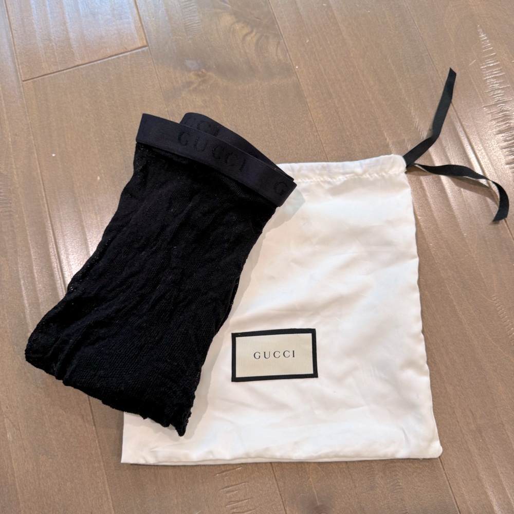 Authentic Gucci black GG tights